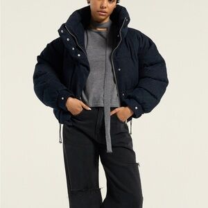 Viavia The Denim Puffer Coat